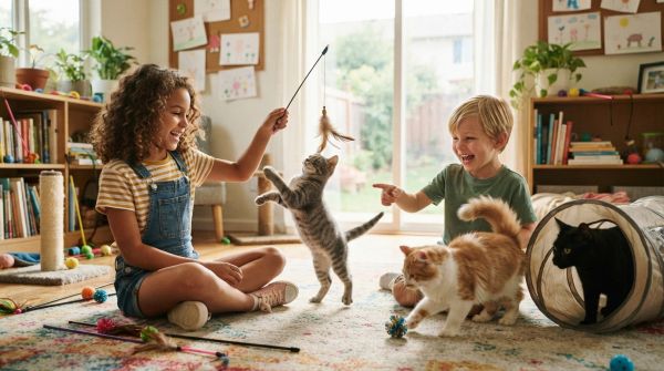 Activités amusantes à faire avec les chats et les enfants